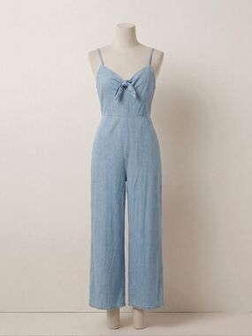 Old Navy Light Blue Maxi Sundress with Front Tie